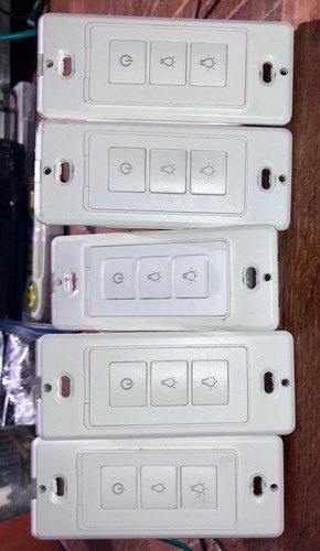 5 Lot Smart Home MJ-SD02 Wi-Fi Enabled 3-Gang Dimmer Switch Alexa Google White