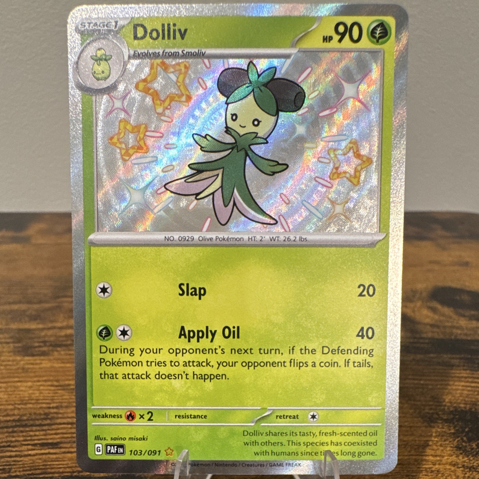 The Pokémon Company Dolliv 103/091 SV Paldean Fates Shiny Rare Holo Eng 2024