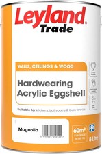 Leyland Trade Hardwearing Acrylic Eggshell Magnolia Paint 5L