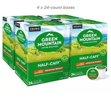 Green Mountain Coffee Roasters Half-Caff, Medium Roast K-cup Pods, 96 count