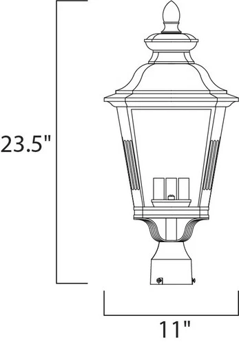Maxim Knoxville 23.5" Traditional Carriage House Outdoor Post Mount - Picture 4 of 4