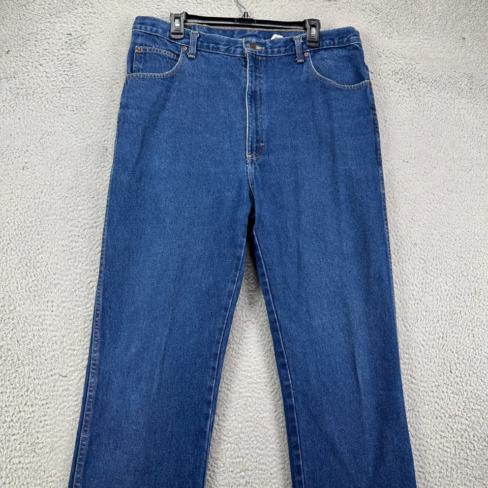 Pantalones de mezclilla Sheplers Bootcut vintage para hombre 38X36 azul vaquero occidental rodeo 5 bolsillos Foto 3 de 4