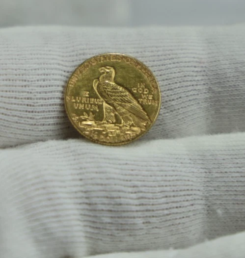 1925 D US 2 1/2 Indian Gold Piece AU+ Details (Cleaned) - Image 2 of 2