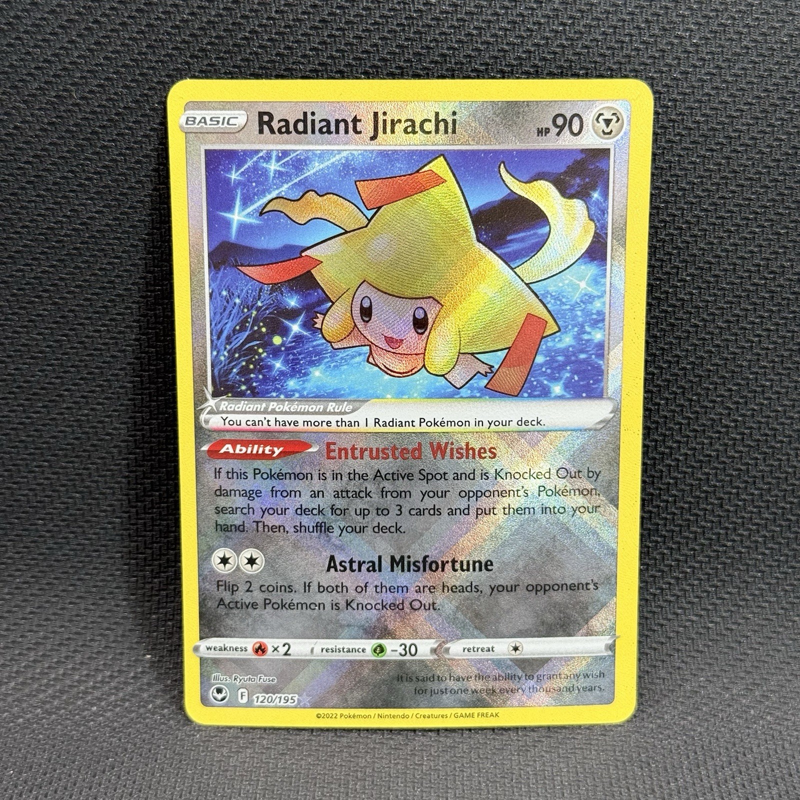 Pokemon Silver Tempest Radiant Jirachi #120/195 Radiant Rare Card NM