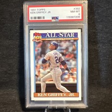1991 TOPPS KEN GRIFFEY JR. #392 PSA GRADED NM-MT 8. NO RETURNS.