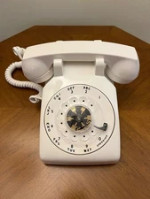 Western Electric Bell Systems Rotary Phone - White, excellent TESTED/WORKING