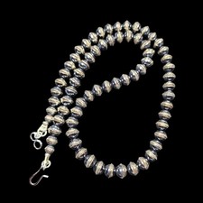 20" NAVAJO Pearls Desert 7mm Southwest Native Bench Beads Squash Pawn Necklace