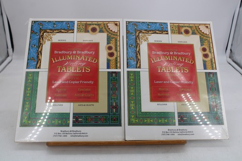 Tavolette da scrittura illuminate Bradbury & Bradbury 25 fogli ogni lotto di 2 nuove