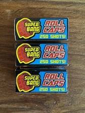 3 Full boxes Vintage CAPS for toy pistols etc Roll Paper 750 SHOTS