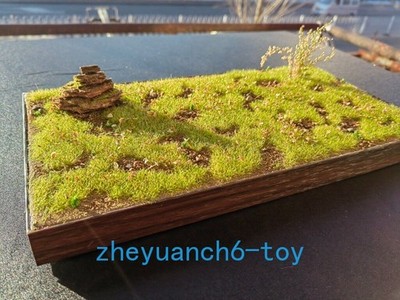 17x33cm Grassland Diorama Base Realistic Terrain for Figure Display Gift Decor