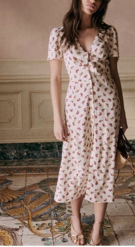 Sezane Ophelia Dress In misty Size 40 (8) Viscose pics added