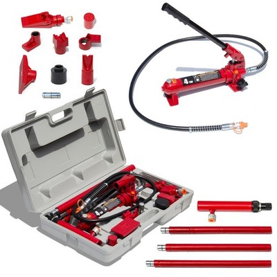 4 Ton Hydraulic Porta Power Jack Car Auto Tool Lift Ram Body Frame Repair Kit