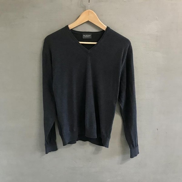 Men Pelikamo Sweater Navy Cotton 38 / M / 46