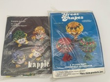 Vintage Craft kappie kalico Magnets Great Shapes Plushcraft Christmas Ornaments