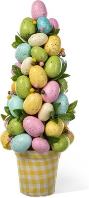 Glitzhome Easter Eggs Table Tree Decor for Spring Easter 16''