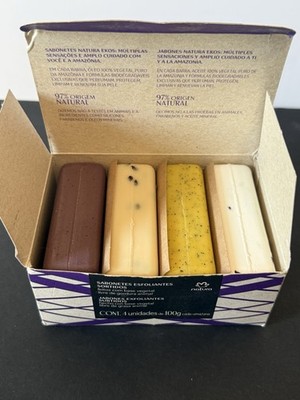 NATURA EKOS ASSORTED SCRUB SOAPS (4) ACAI - ANDIROBA - MARACUJA - CASTANHA 3.5oz