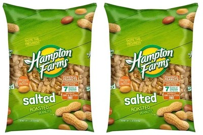 2 pack - Hampton Farms Salted In-Shell Peanuts, FREE SHIPPING