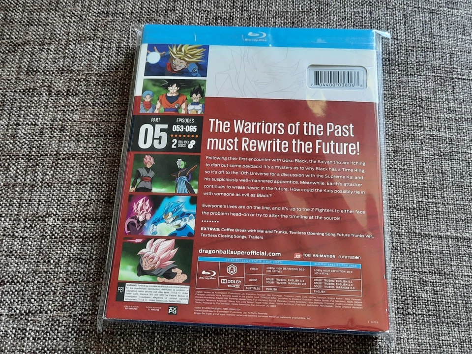DRAGON BALL SUPER Part Season 5 Blu-Ray USA w/ Slipcover Anime Dragonball - Bild 2 von 2