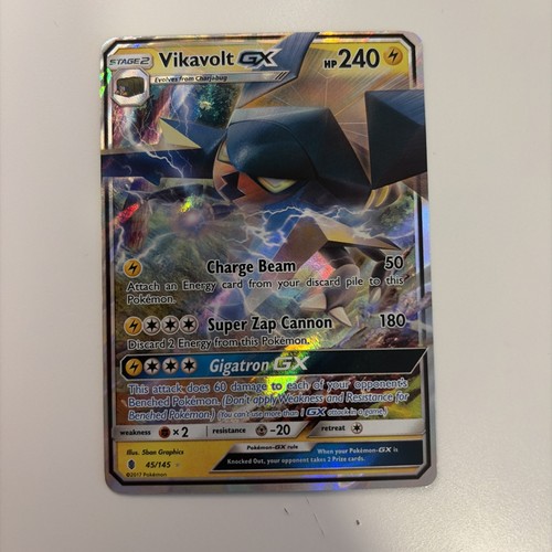 Pokemon TCG Vikavolt GX SM Guardians Rising 45/145 NM