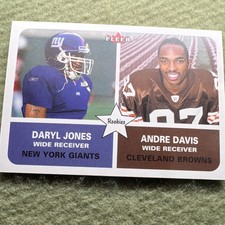 FLEER 2002 Tradition #285 Andre Davis Daryl Jones Rookie Giants Browns
