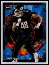 2024 Topps Finest Bralen Trice Blue Refractor RC 05/99 Falcons #295