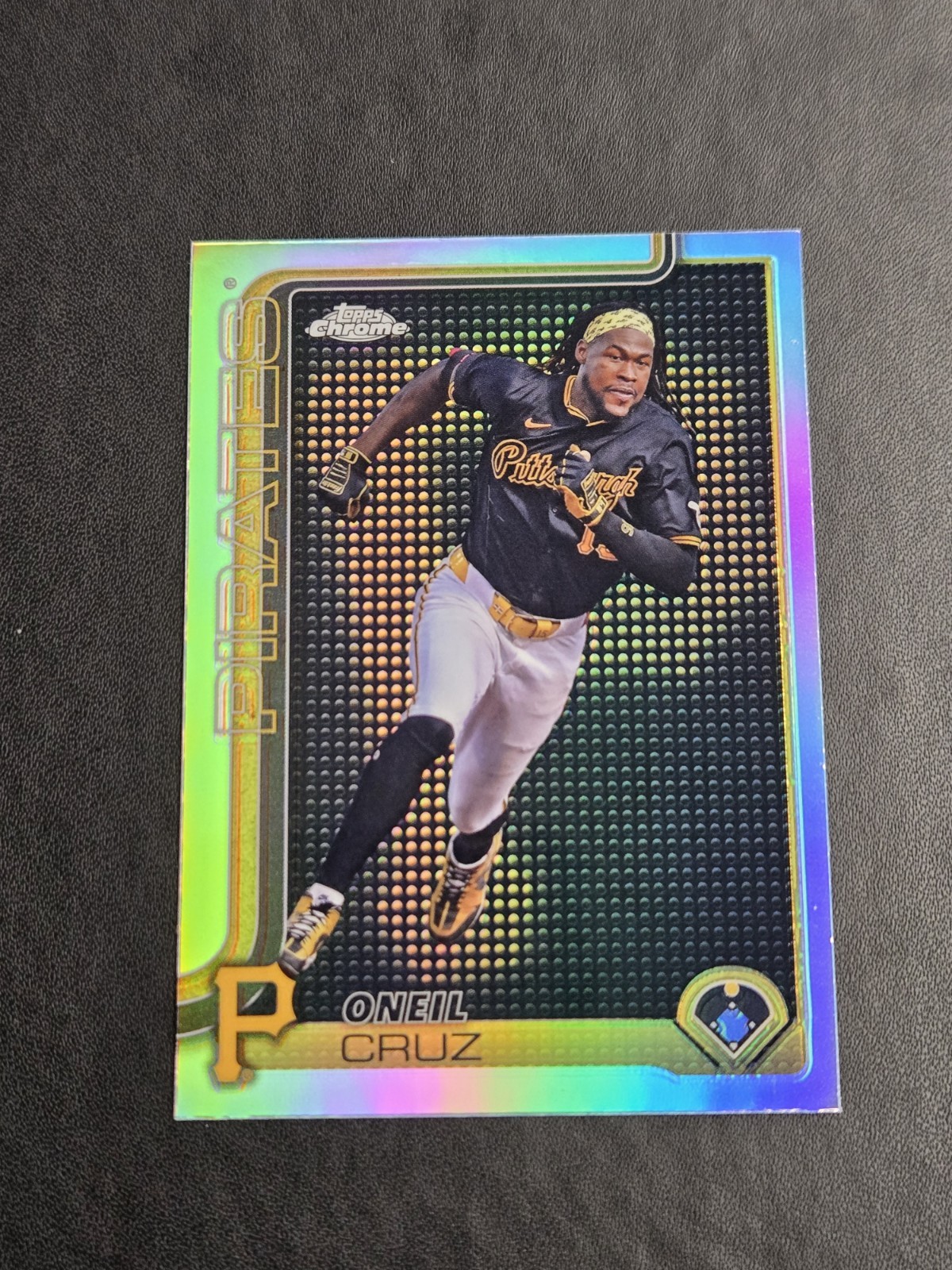 2025 Topps Chrome Baseball Oneil Cruz #252 Lightboard Logo SSP Hit Pirates