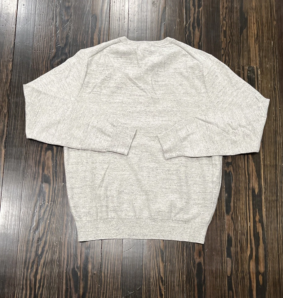 J. Crew Long Sleeve Henley Lightweight Sweater Men’s Large Gray Cotton - Image 4 of 4