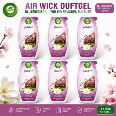 Air Wick Duftgel Blütenfrische feine Duftkomposition 150g 6er Pack