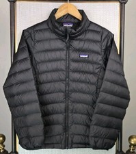PATAGONIA Kids XL 14 Duck Down Insulated Jacket Black Quilted Full Zip