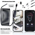 5.5MM/8MM Endoscope Camera 1920P HD Borescope Camera Cable For iPhone Samsung US