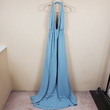 Show Me Your Mumu Luna Halter Dress in Silver Sage Crisp Women's Size S