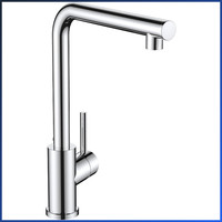 Forious KüChenarmatur Edelstahl L-Form 360° Drehbar Einhebel Wasserhahn
