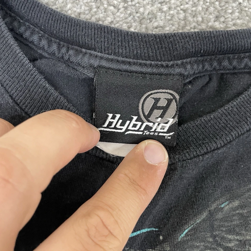 Hybrid Tees T Shirt Mens 2XL Y2K Vintage Grunge Emo Graphic Print Owl Goth Mall - Image 4 of 4