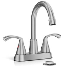 Phiestina 4 in Centerset Bathroom Faucet Brushed Nickel 2-Handle Vanity