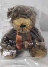 Napco Teddy Bear Plush Stuffed Animal Toy Brown with a Bow 8" NEW IN BAG