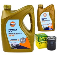 MotoröL Set Gulf Formula ULE 5W-40 6 Liter + ÖLfilter FüR Mitsubishi Outlander