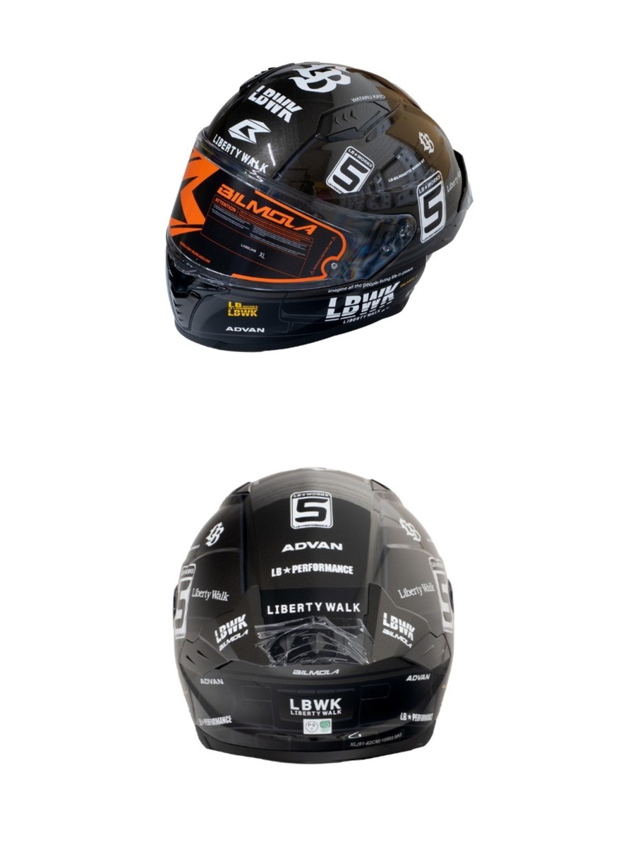 Bilmola x Liberty Walk Helmet Black Z189-BK | eBay