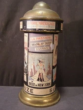 30's Art Deco French Kiosk Cigarette Dispenser Music Box Tobacciana Mechanical~