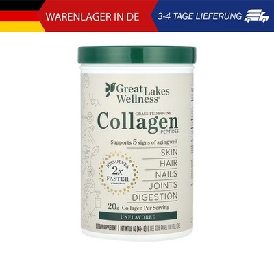 Great Lakes Wellness, Quick Dissolve Collagen Peptides, schnell auflösende Kolla