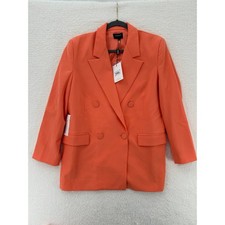 NEW Bardot Odyssey Oversized Double Breasted Blazer Small  Medium Skirt Orange