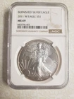 2011-W American Silver Eagle NGC MS-69 BURNISHED