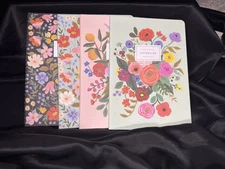 Rifle Paper Company Set of 4 Stitched Notebook Set Floral Garden Party Bramble