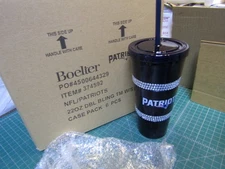 1 – Boelter Official NFL Patriots DBL Bling TM W/S 22 oz  NEW bulk Packing