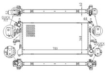 Radiatore, raffreddamento motore HART 616 608 per FIAT