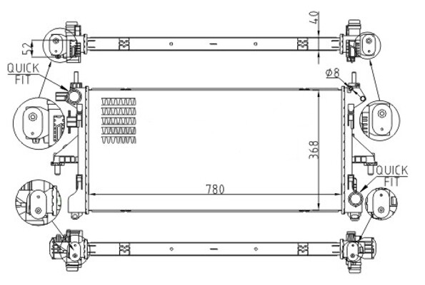 Hart 616 608 KüHler, MotorküHlung FüR Fiat-image