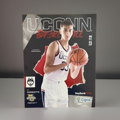 UCONN MENS BASKETBALL Roster Card CONNECTICUT