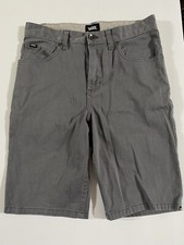 Vans Boys Chino Shorts Size 14 Gray 28  Waist 8.5  Inseam Youth Cotton Blend