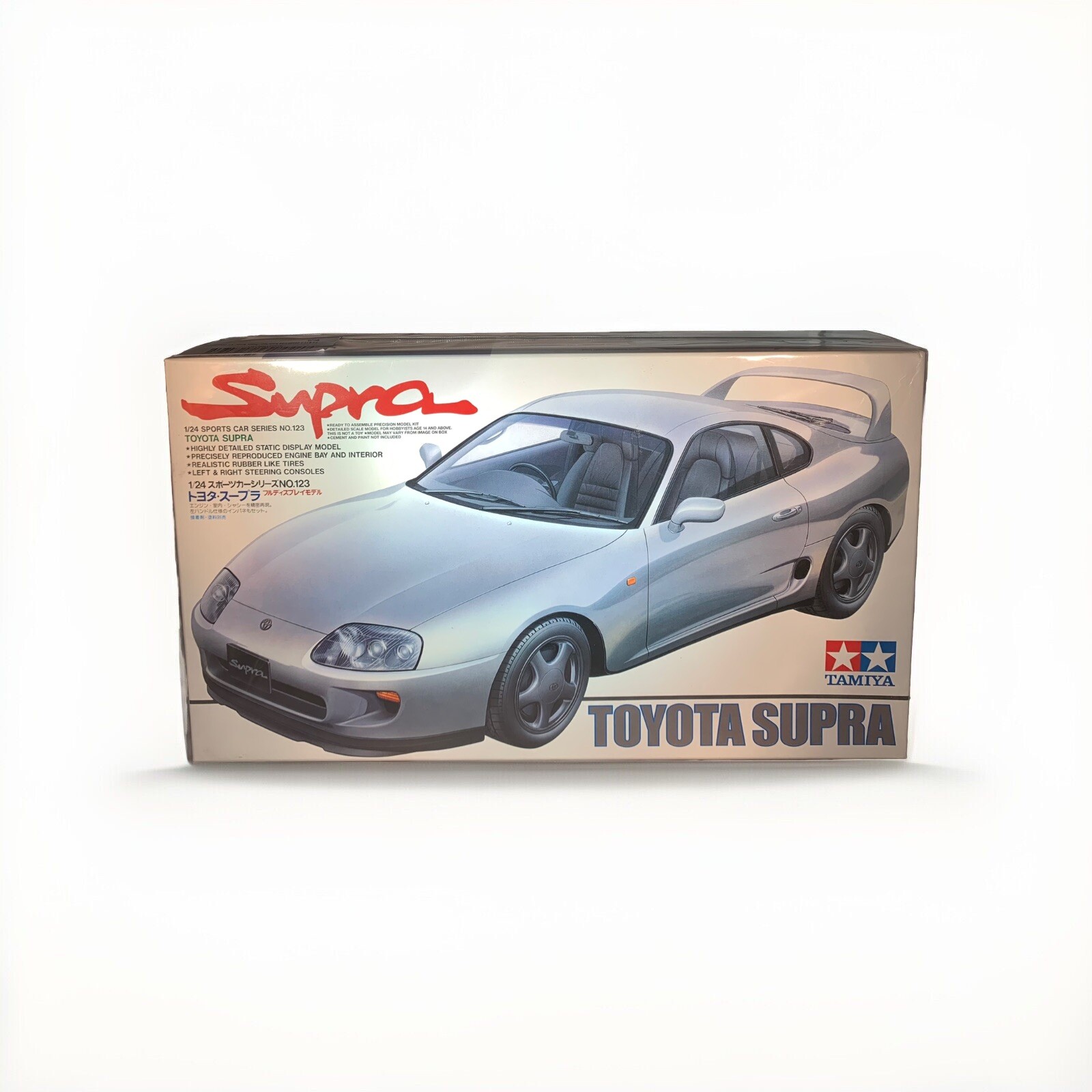 Vintage Tamiya 24123 1/24 Toyota Supra TAM24123 Model Kit 1993 Sports Car Open