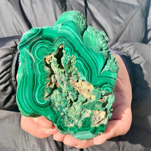 426G Natural malachite slices quartz crystal mineral specimens reiki healing - 第 10/14 張圖片