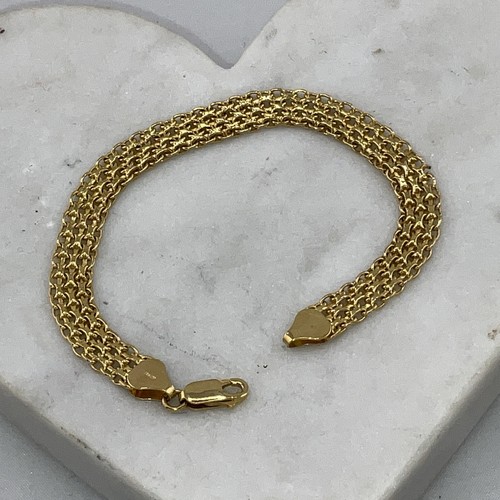 New 14K Woven Bracelet Yellow Gold - Picture 2 of 7